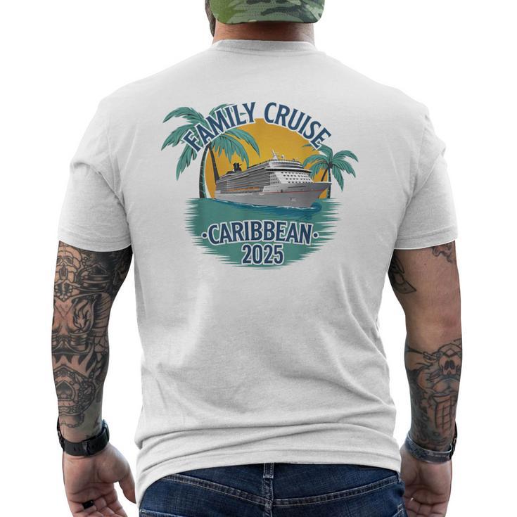 Family Cruise Caribbean 2025 Nautical Adventure Souvenir T-Shirt mit Rückendruck