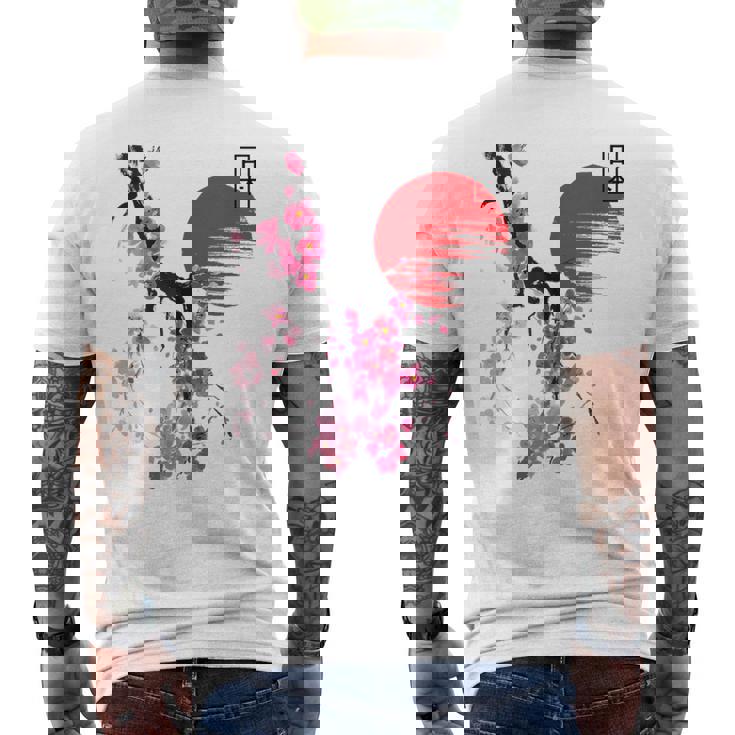 Fleurs De Cerisierintage Sakura Japonais T-shirt imprimé au dos