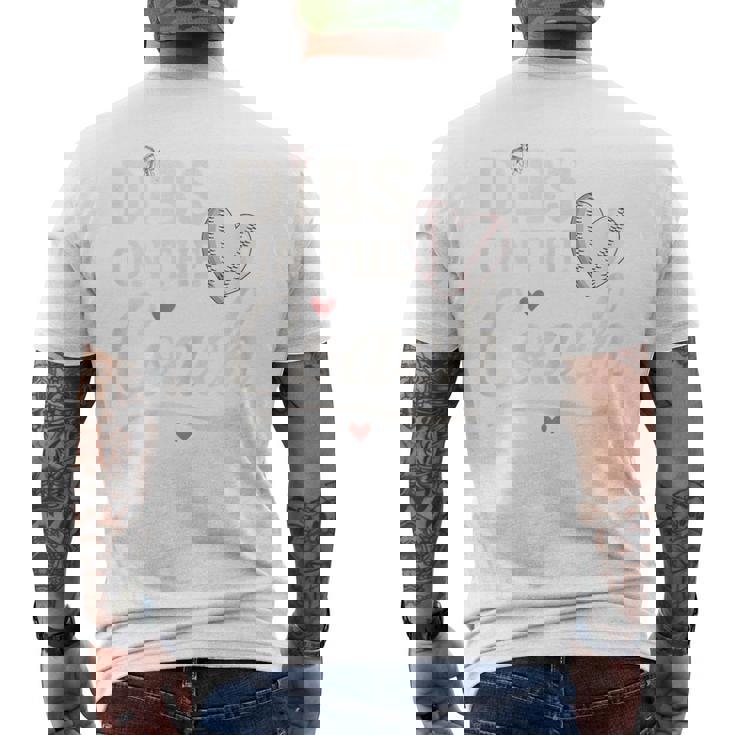Dibs On The Coach Baseball Heart Cute Men's T-shirt Back Print