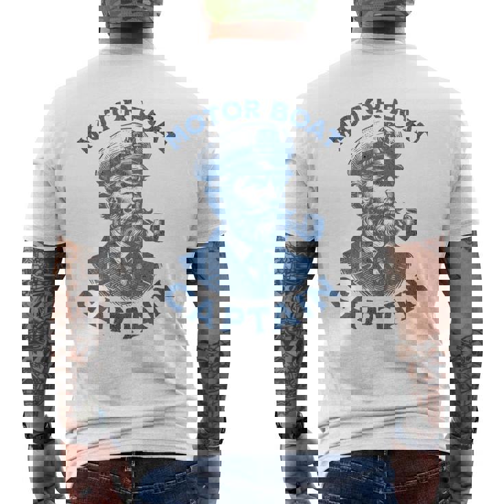 Motor Boat Captain Men's T-shirt Back Print