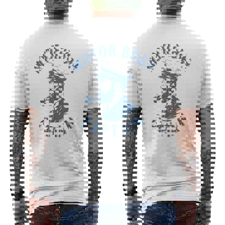 Motor Boat Captain Men's T-shirt Back Print