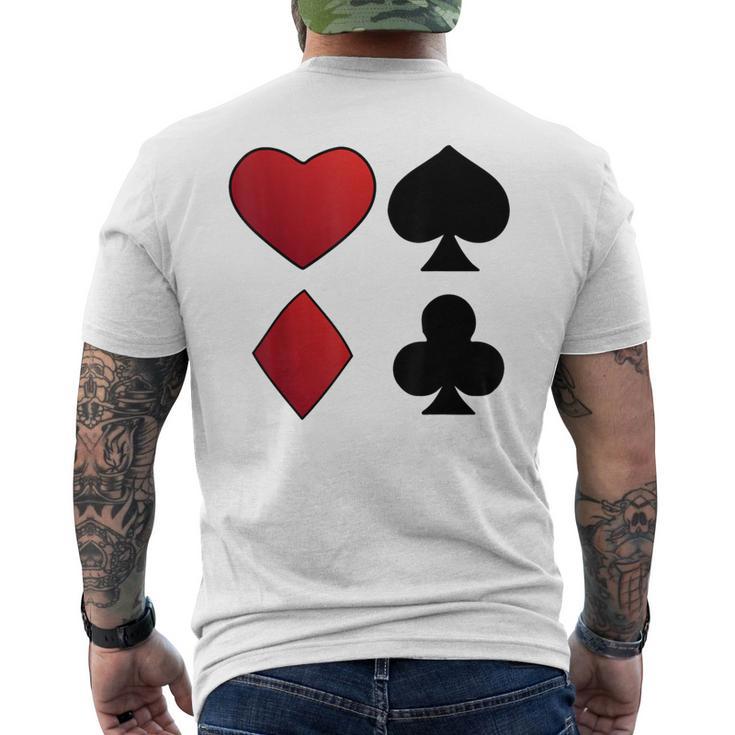 Poker Playing Cards Cross Heart Motif Card Fun T-Shirt mit Rückendruck