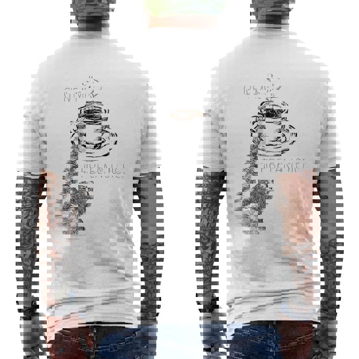 GIVE ME THE BEAN JUICE Sloth Shirt For Coffee Lovers Premium Men's Back Print T-Shirt
