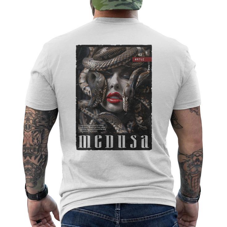 Goddess Snake Greek Mythology Backprint Medusa T-Shirt mit Rückendruck