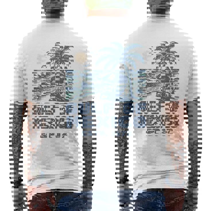 Gulf Of Mexico 1672 Vintage Beach Gulf Of Mexico Forever Men's T-shirt Back Print