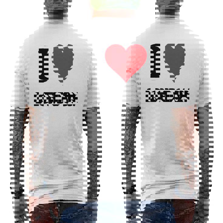 I Heart London Nombre I Love Cosas Personalizadas Camiseta Hombre Estampado Espalda