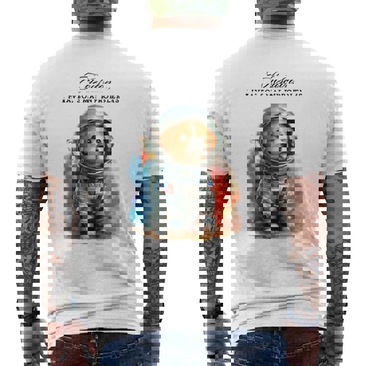 Houston Tengo Demasiados Problemas Diseños Divertidos Manga Larga Camiseta Hombre Estampado Espalda