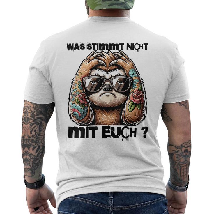 Ich Hasse Menschen Was Stimmt Denn Mit Dir Nicht T-Shirt mit Rückendruck