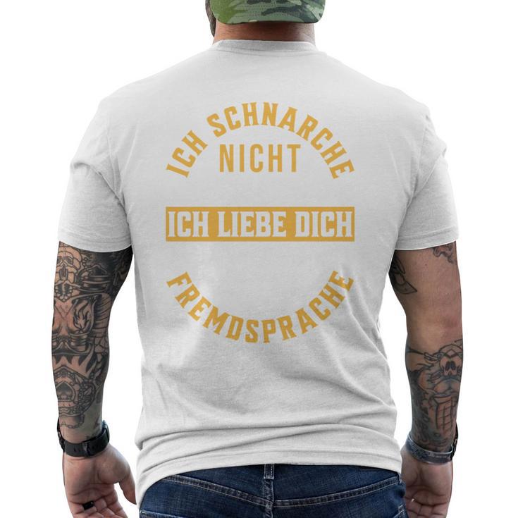 Ich Schnarche Nicht Schnarcher Lustiger Spruch Schnarchen T-Shirt mit Rückendruck