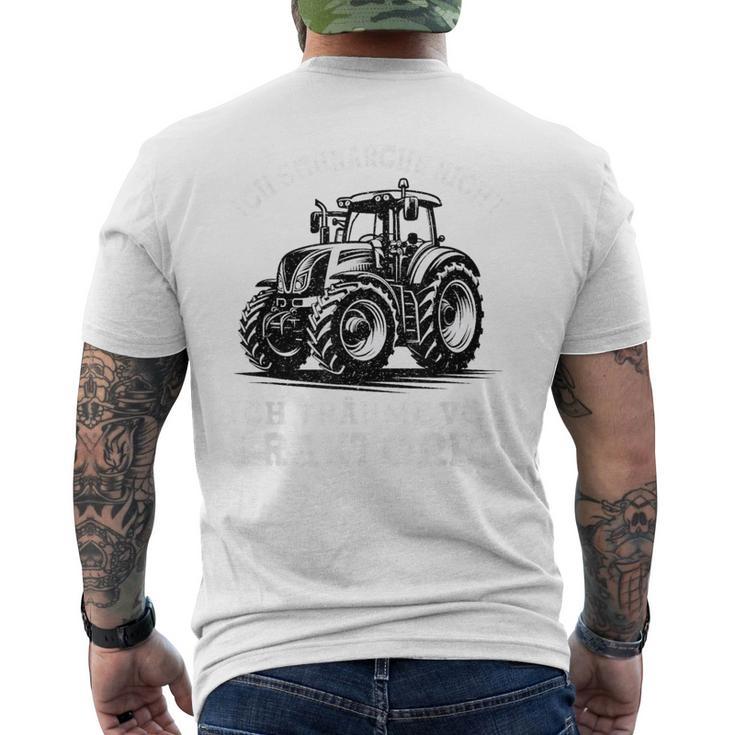 Ich Schnarche Nicht Spruch Farmer Farmer Tractor Blue T-Shirt mit Rückendruck