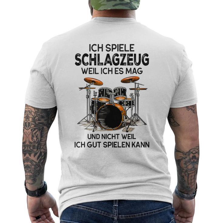 Ich Spielen Trommzeug Weil Ich Es Mag Und Nicht Weil Ich Gut Gray T-Shirt mit Rückendruck