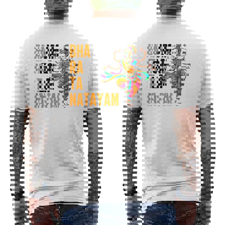 Indian Dance Indian Folk Dance Bharatanatyam Dance Men's Back Print T-Shirt