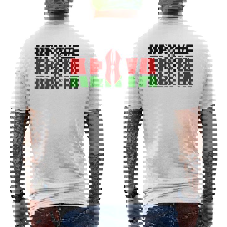 Kenya Flag Kenya Safari Kenyan Apparel Men's Back Print T-Shirt