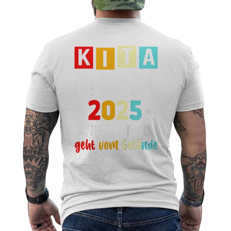 Kinder Kita Abgänger 2025 Schulkind Einschulung Schule Letzter Tag T-Shirt mit Rückendruck