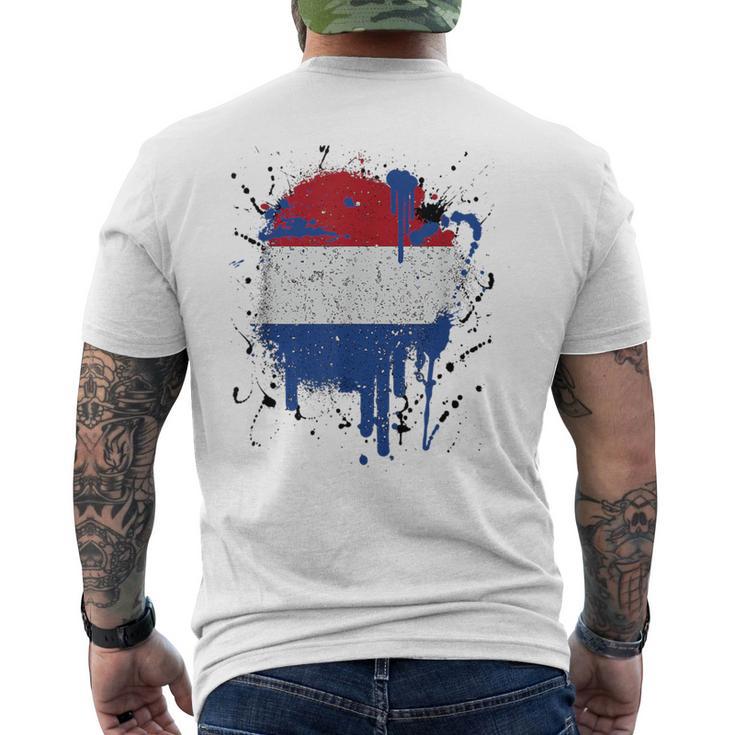 Kings Day Holanda Holanda Bandera Holandesa Koningsdag Camiseta Hombre Estampado Espalda