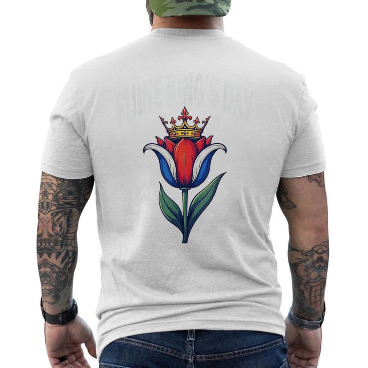 Koningsdag Países Bajos 2025 Crown Kings Day Ámsterdam Camiseta Hombre Estampado Espalda