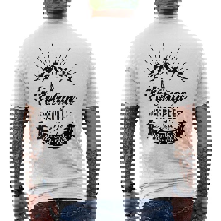 La Montagne M'appelle Et Je Dois Y Aller Randonnée Alpinisme T-shirt imprimé au dos