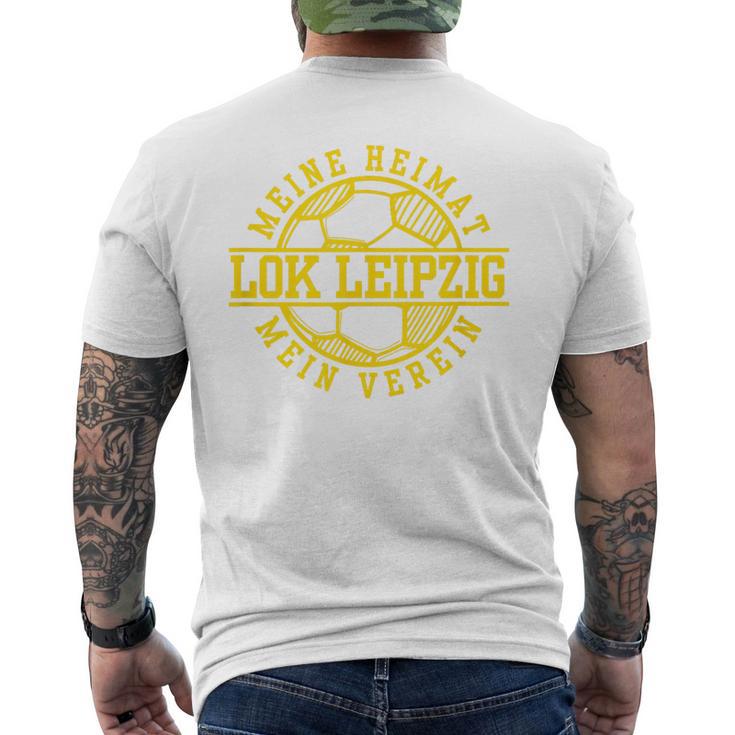 Lok Leipzig Football Kicken Club Fan Heimat Saxony Blue T-Shirt mit Rückendruck