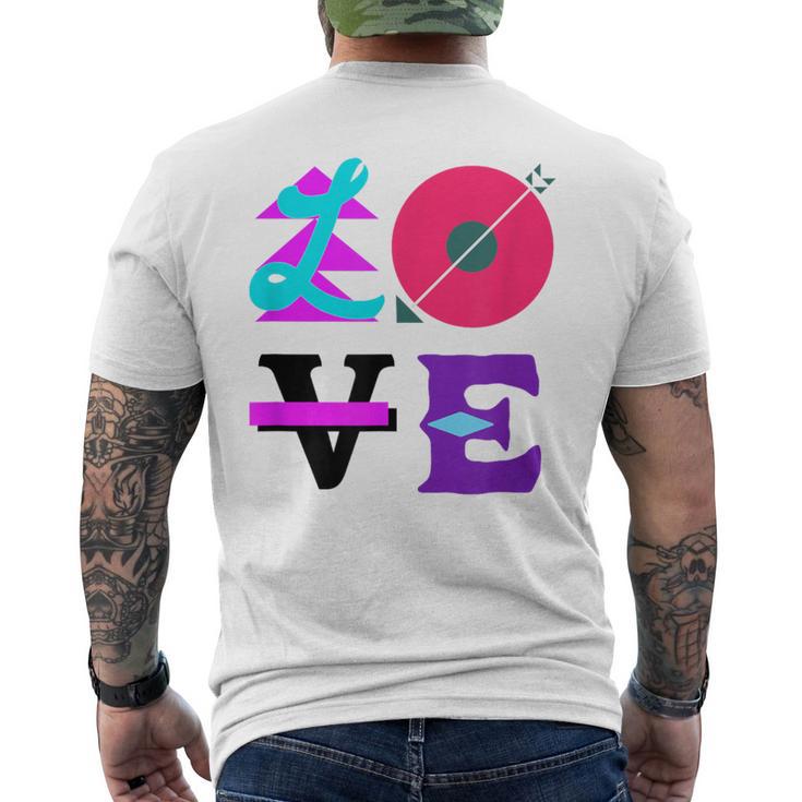 Love Colourful Typography For Creative Individuality Blue T-Shirt mit Rückendruck