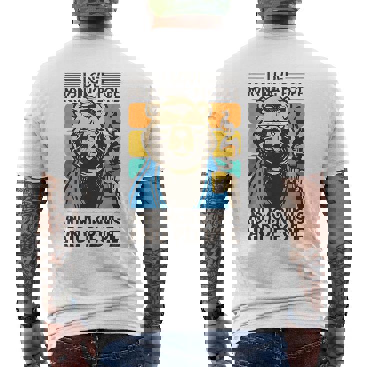 I Love Morning People And Mornings And People Café Camiseta Hombre Estampado Espalda