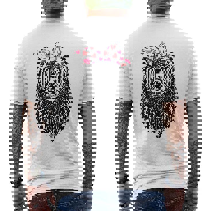 Mama Bear Face Sunglasses Mother's Day Mom Mommy Men's Back Print T-Shirt