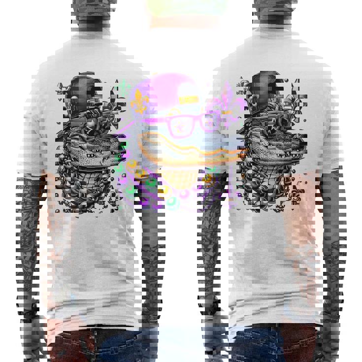Mardi Gras Alligator Boys Mardi Gras Men's T-shirt Back Print