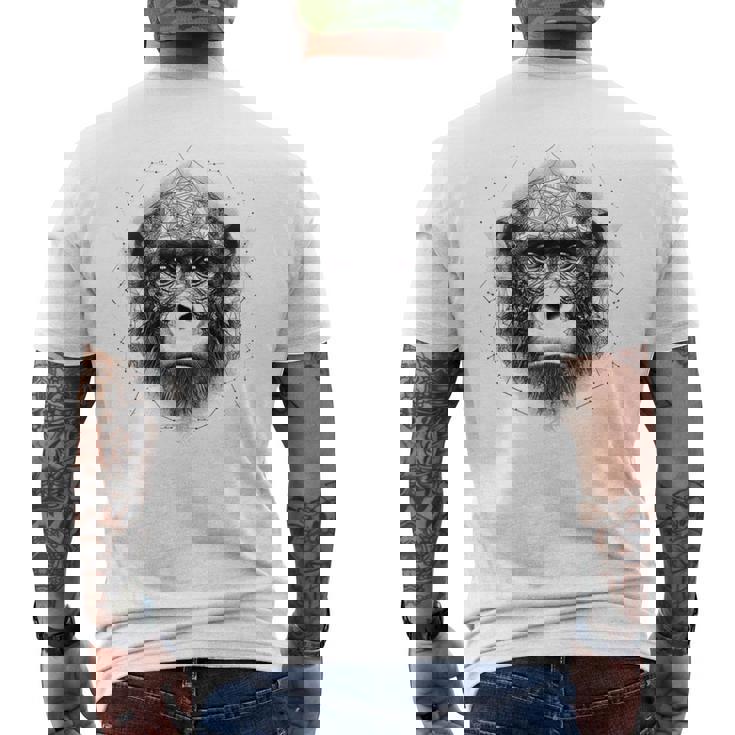 Mono Animal Zoológico Arte Mono Camiseta Hombre Estampado Espalda