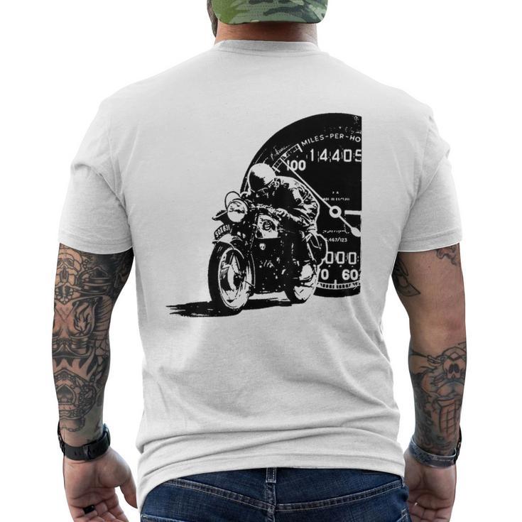 Motorcycle Heartbeat Biker Line Frequency Motorcycle T-Shirt mit Rückendruck