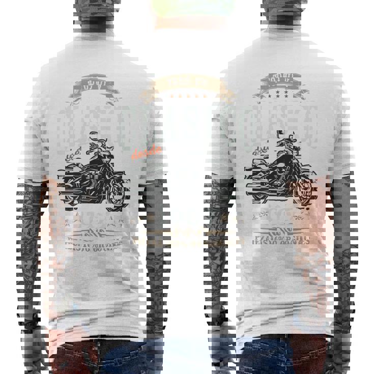 Nacido En 1967 58 Años Cumpleaños Moto Biker Hombre Motero Manga Larga Camiseta Hombre Estampado Espalda