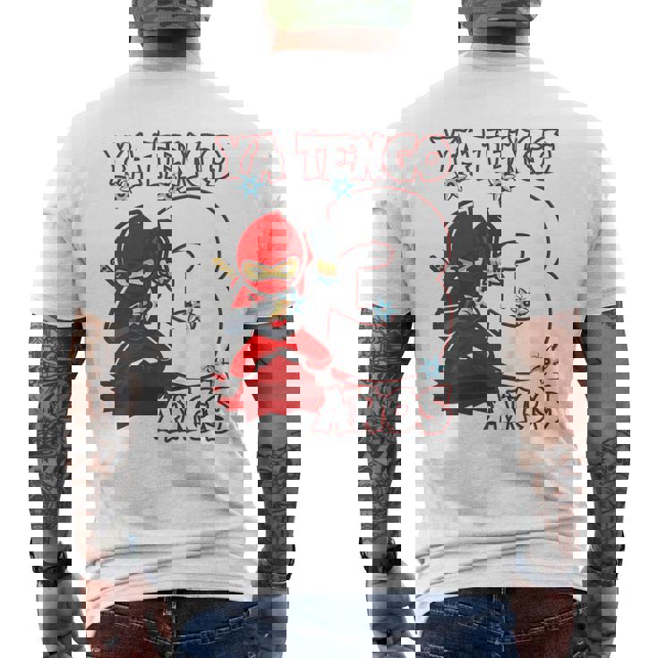Niños 3 Años Cumpleaños Niño Ya Tengo 3 Años Ninja Camiseta Hombre Estampado Espalda