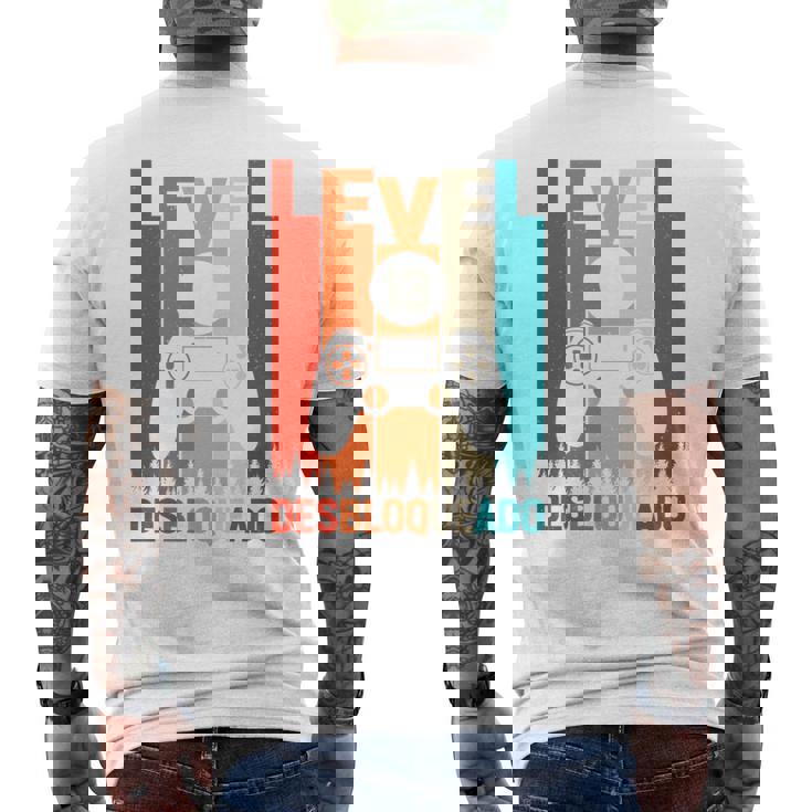 Nivel 13 Desbloqueado Gaming 13 Cumpleaños Bddayideo Gamer Manga Larga Camiseta Hombre Estampado Espalda