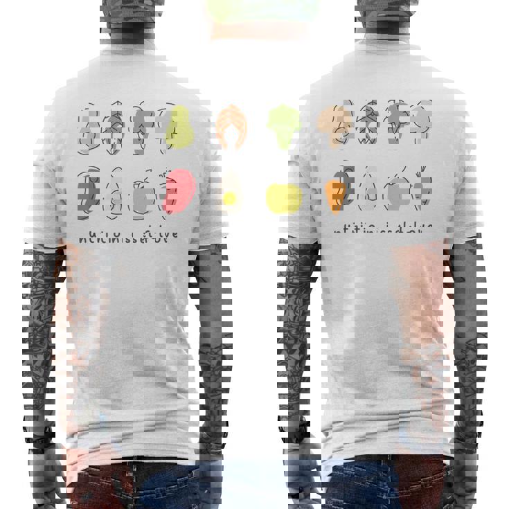 Nutrition Is Self-Love Self Care Dietitian Mental Health Men's Back Print T-Shirt