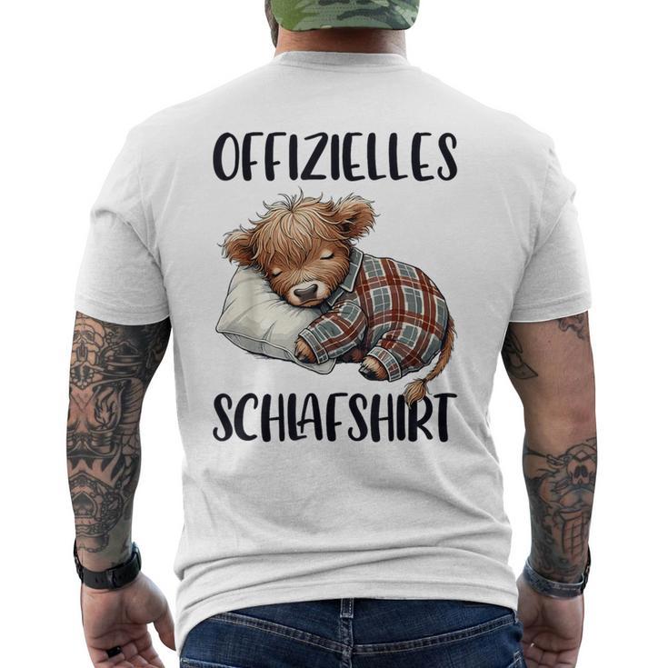 Official Highland Cow Highland Cow Sleep T-Shirt mit Rückendruck