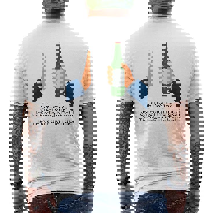 Oh I Don’t Drink Just Feeding The Ducks In The Park For Me Men's Back Print T-Shirt