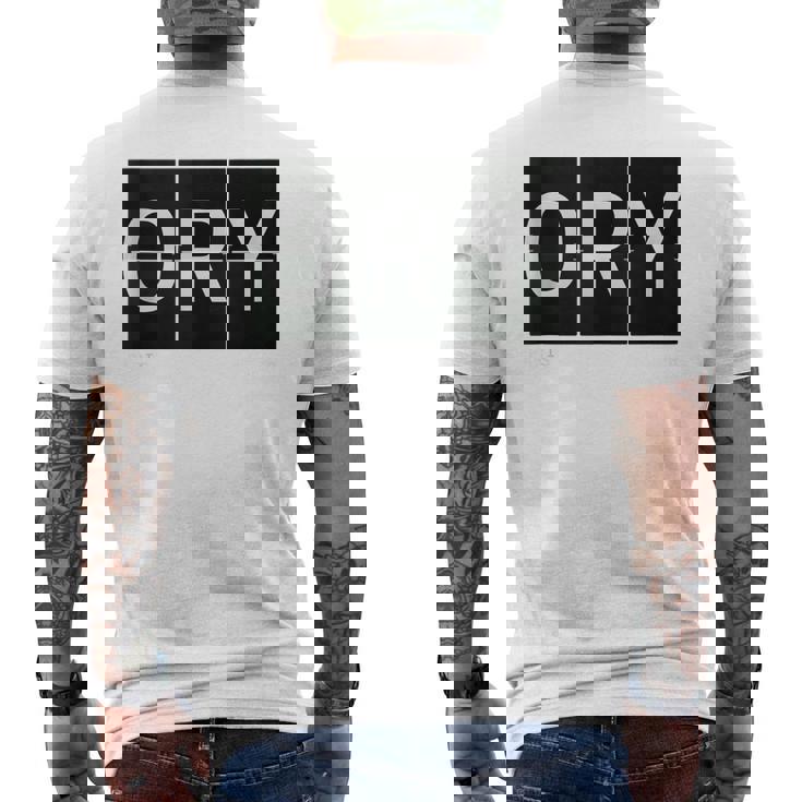 Ory Paris Fr Frankreich Retro Weltreise Flughafen Code T-Shirt mit Rückendruck