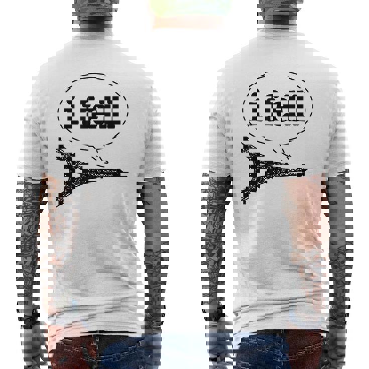 Paris I Fell Tour Eiffel Drôle France Souvenir Cadeau Français T-shirt imprimé au dos