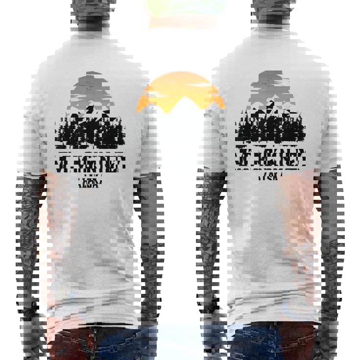 Parque Nacional Monte Mckinley Alaska Retro Camiseta Hombre Estampado Espalda