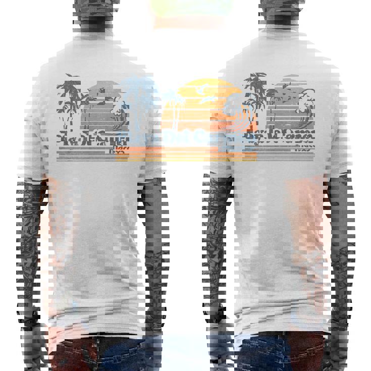 Playa Del Carmen Mexico Beach Summer Vacation Vintage Retro Men's T-shirt Back Print
