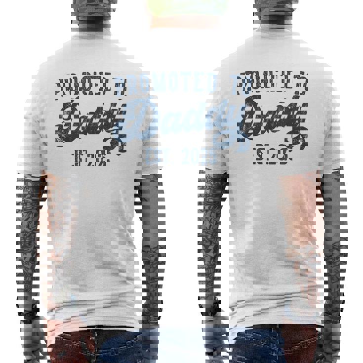 Promoted To Daddy Est 2025 Dad To Be New Daddy Men's T-shirt Back Print