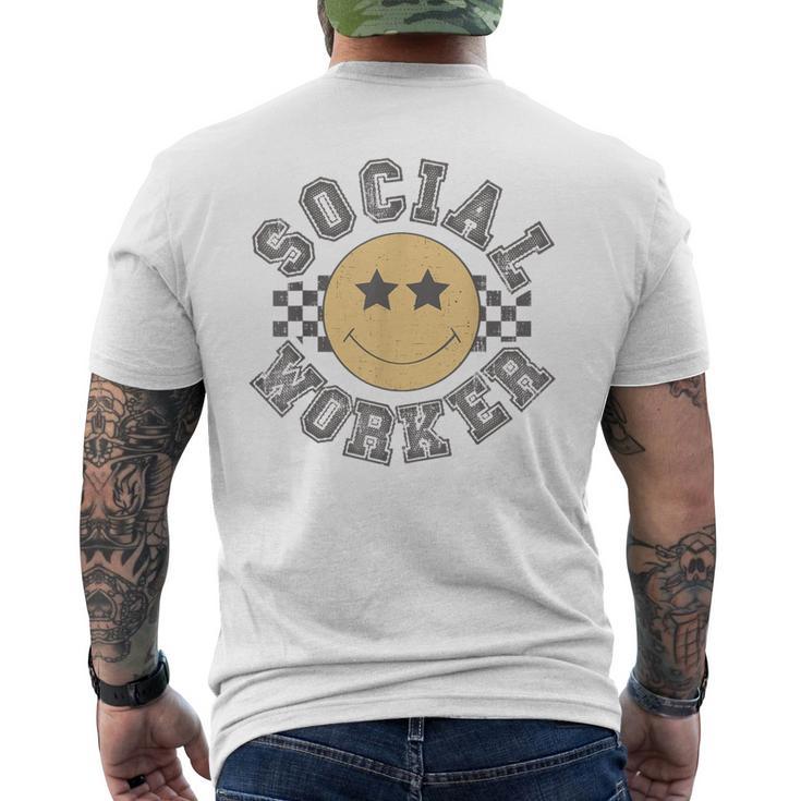 Retro Social Worker Caseworker Public Servant Social Work Men's T-shirt Back Print