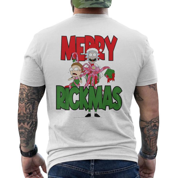 Rick & Morty Merry Rickmas Blue T-Shirt mit Rückendruck