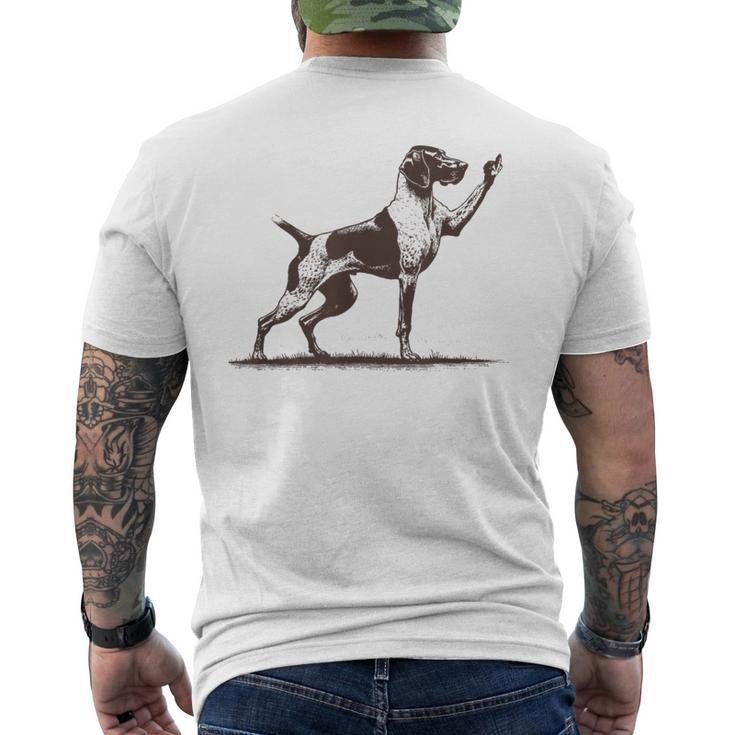 Rude Pointer Dog German Shorthair Dog Men's T-shirt Back Print