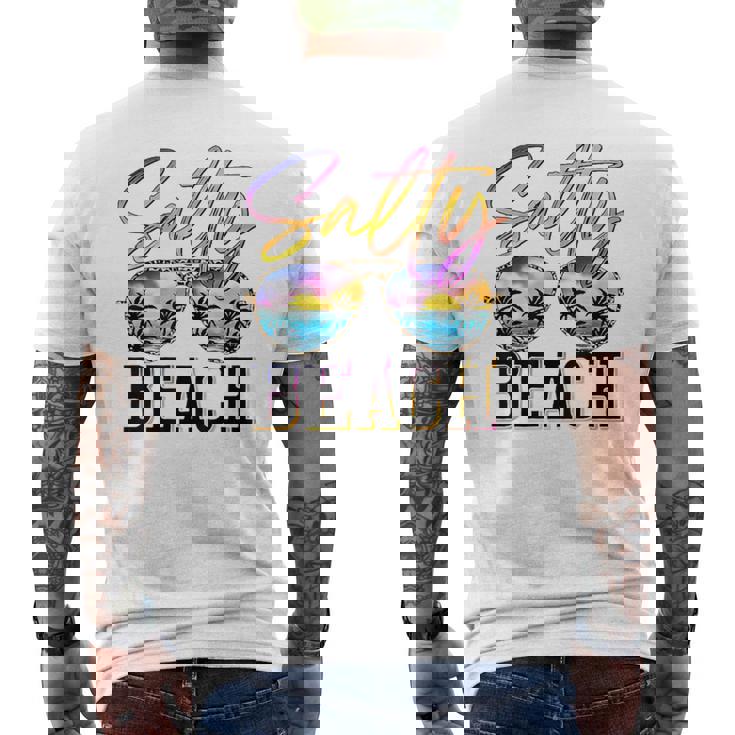 Salty Beach Sunset Sunglasses Summer Vacation Beach Party Men's Back Print T-Shirt