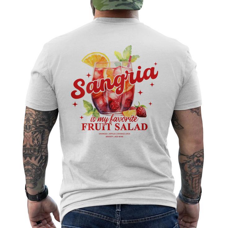 Sangria Is My Favorite Fruit Salad Party T-Shirt mit Rückendruck