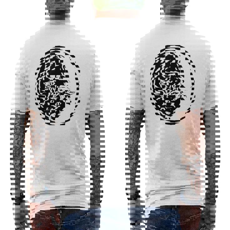 Silueta De Toro Negro En Estilo De Tatuaje Tribal Camiseta Hombre Estampado Espalda