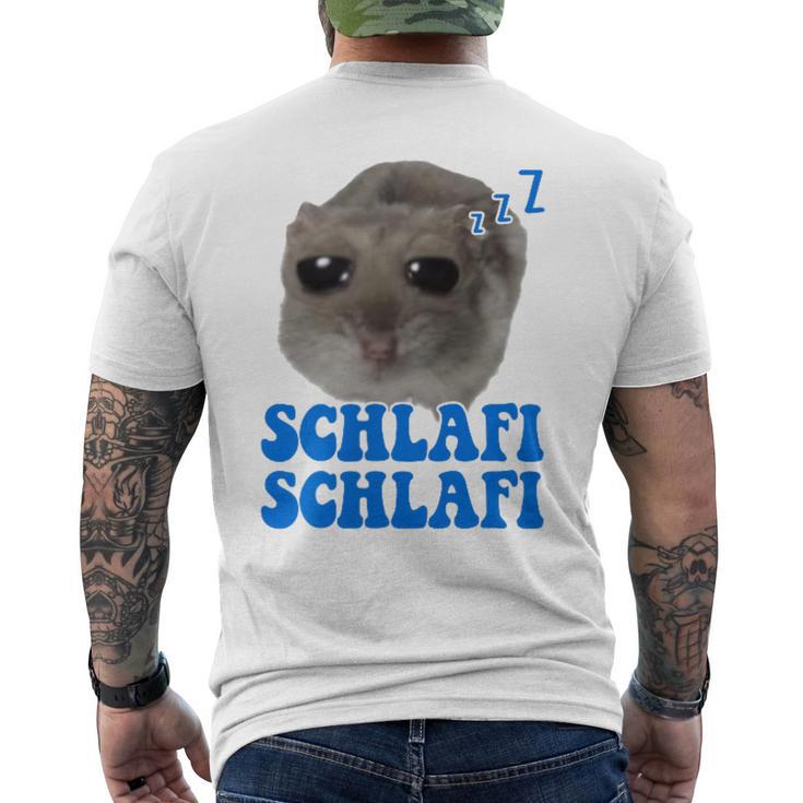 Sleep Sad Hamster Sleep Meme Sleeping Hamsti T-Shirt mit Rückendruck