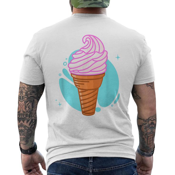 Soft Ice Cream In The Waffle Summer Ice Cream S T-Shirt mit Rückendruck