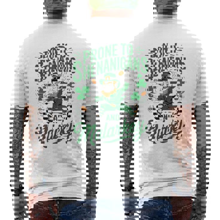 St Patrick Day Prone Shenanigans Malarkey Toddler Boy Irish Men's T-shirt Back Print