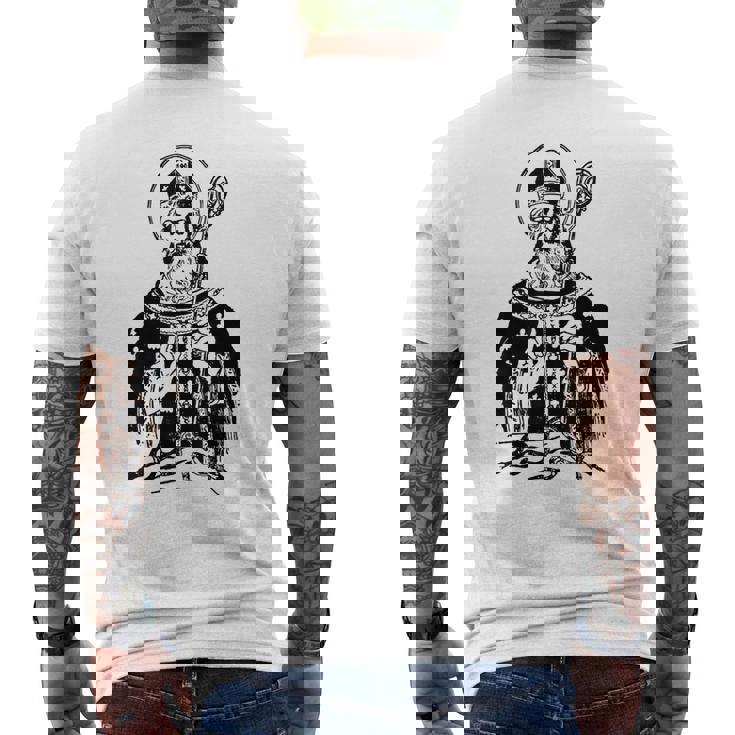St Patrick Saint Patty Clover Catholic Snake Men's Back Print T-Shirt