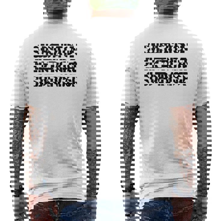 Substation Electrician Supervisor Tank Top Men's Back Print T-Shirt